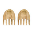 Oval Oak Hands Salad Utensil Set - 2 piece